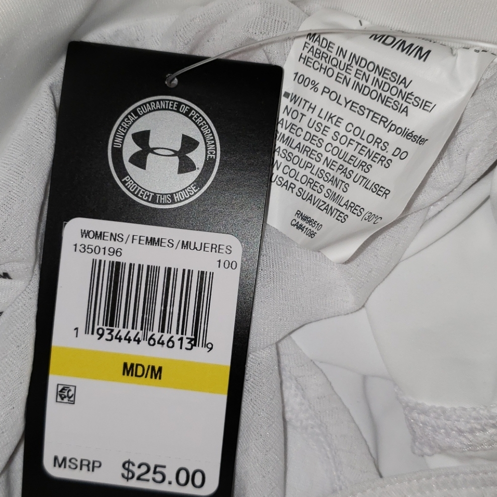 NWT-Light weight white Under Armour Heatgear short - Picture 5 of 5